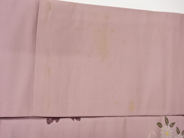  草花模様織出し名古屋帯